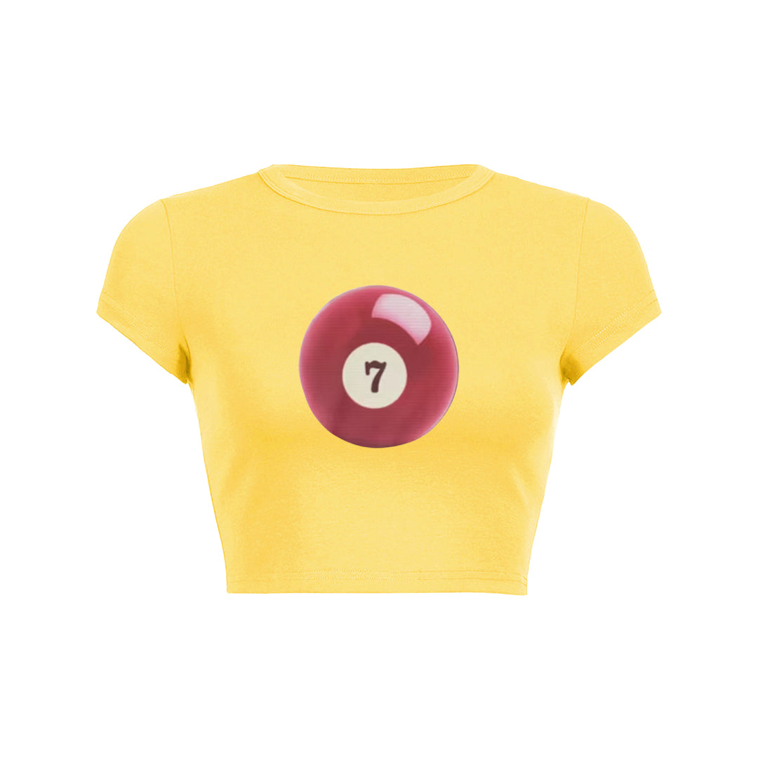 Lucky 7 Ball Graphic Baby Tee