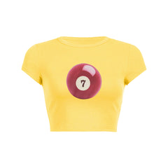 Lucky 7 Ball Graphic Baby Tee
