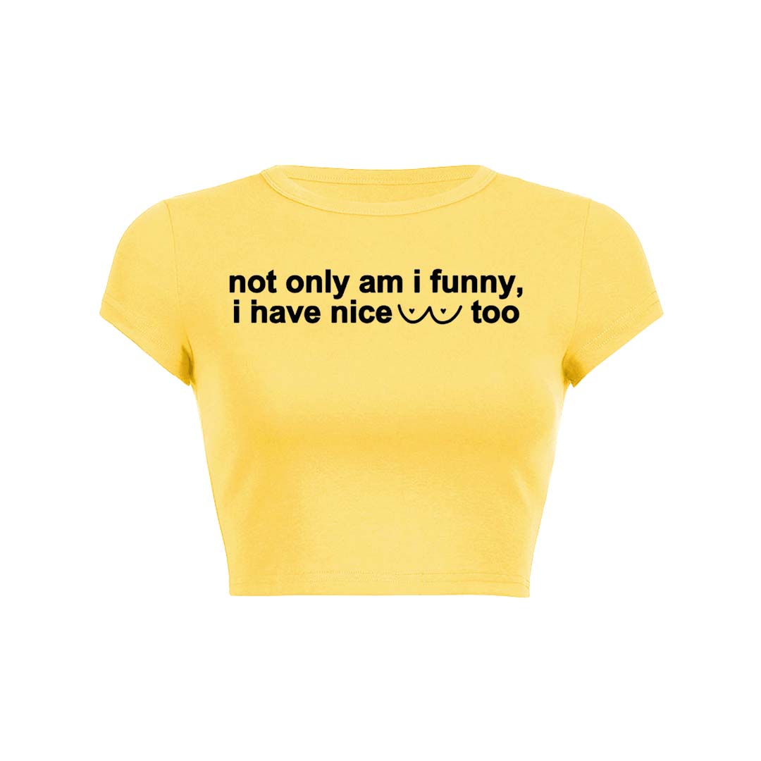 I Have Nice Dots Too Y2K Baby Tee Crop Top