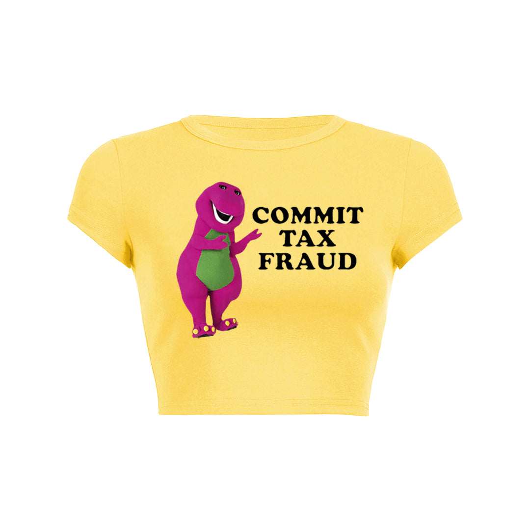Commit Tax Fraud Y2K Baby Tee