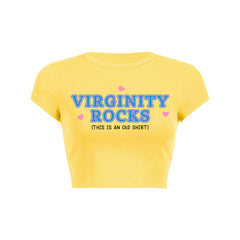 Virginity Rocks Y2K Baby Tee