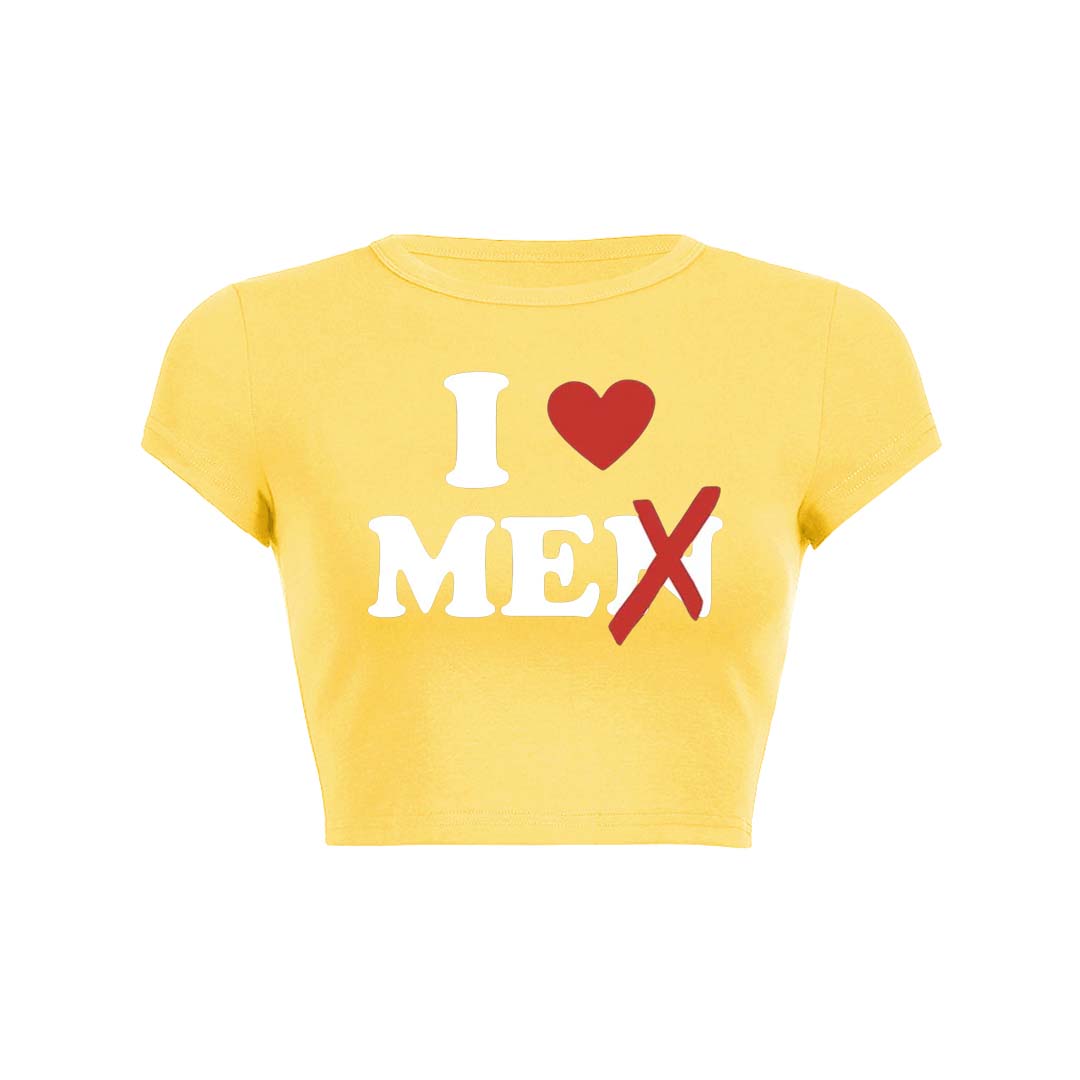 Love Me Not Men Y2K Baby Tee Crop Top