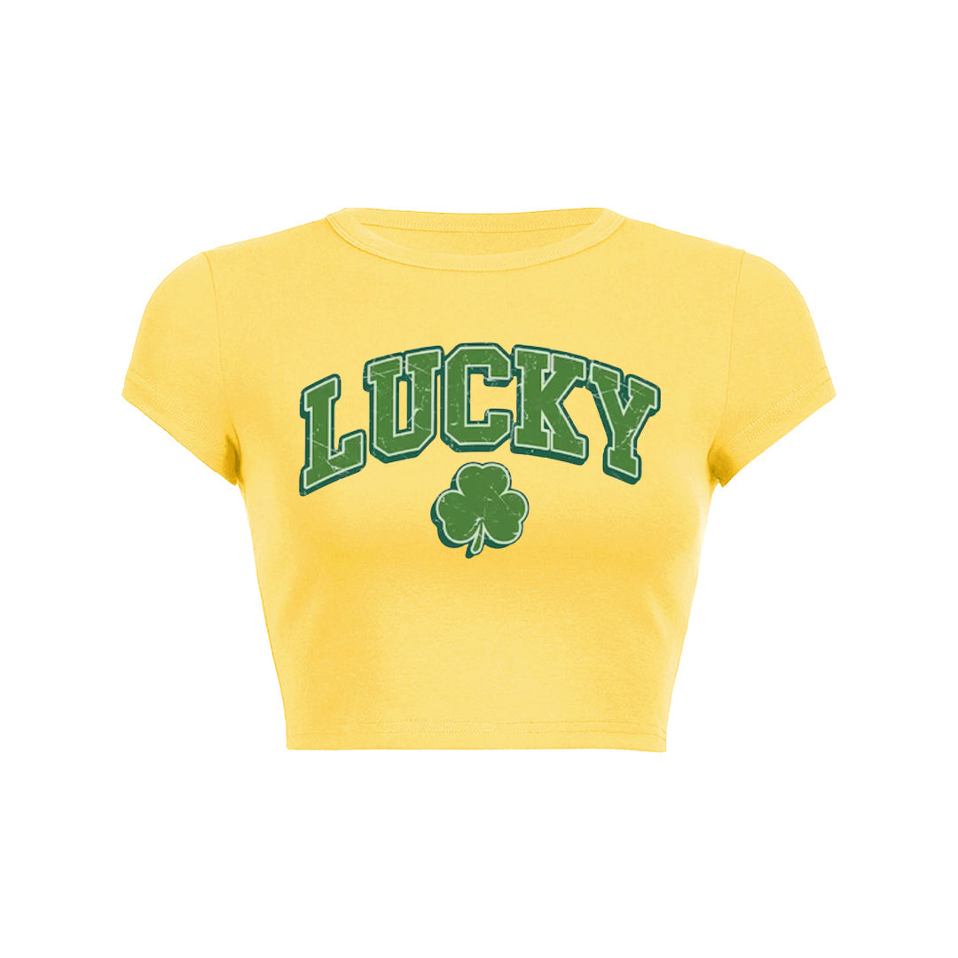 Lucky Baby Tee Cute Shamrock Baby Tee