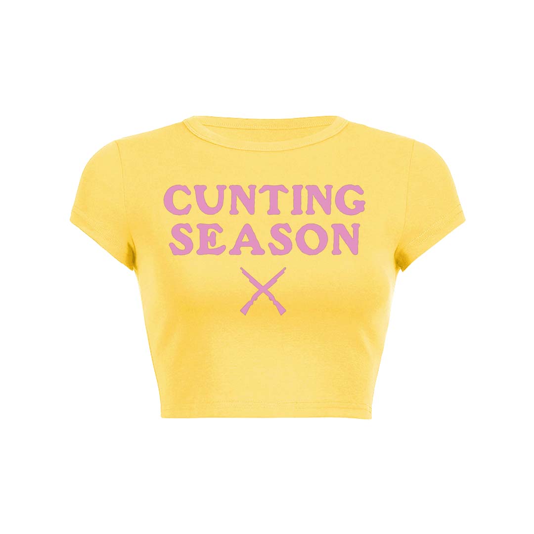 Cunting Season Y2K Baby Tee Crop Top