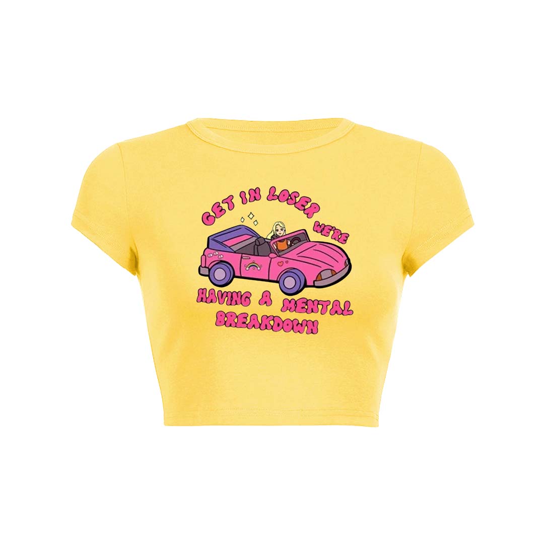 Get In Y2K Baby Tee Crop Top