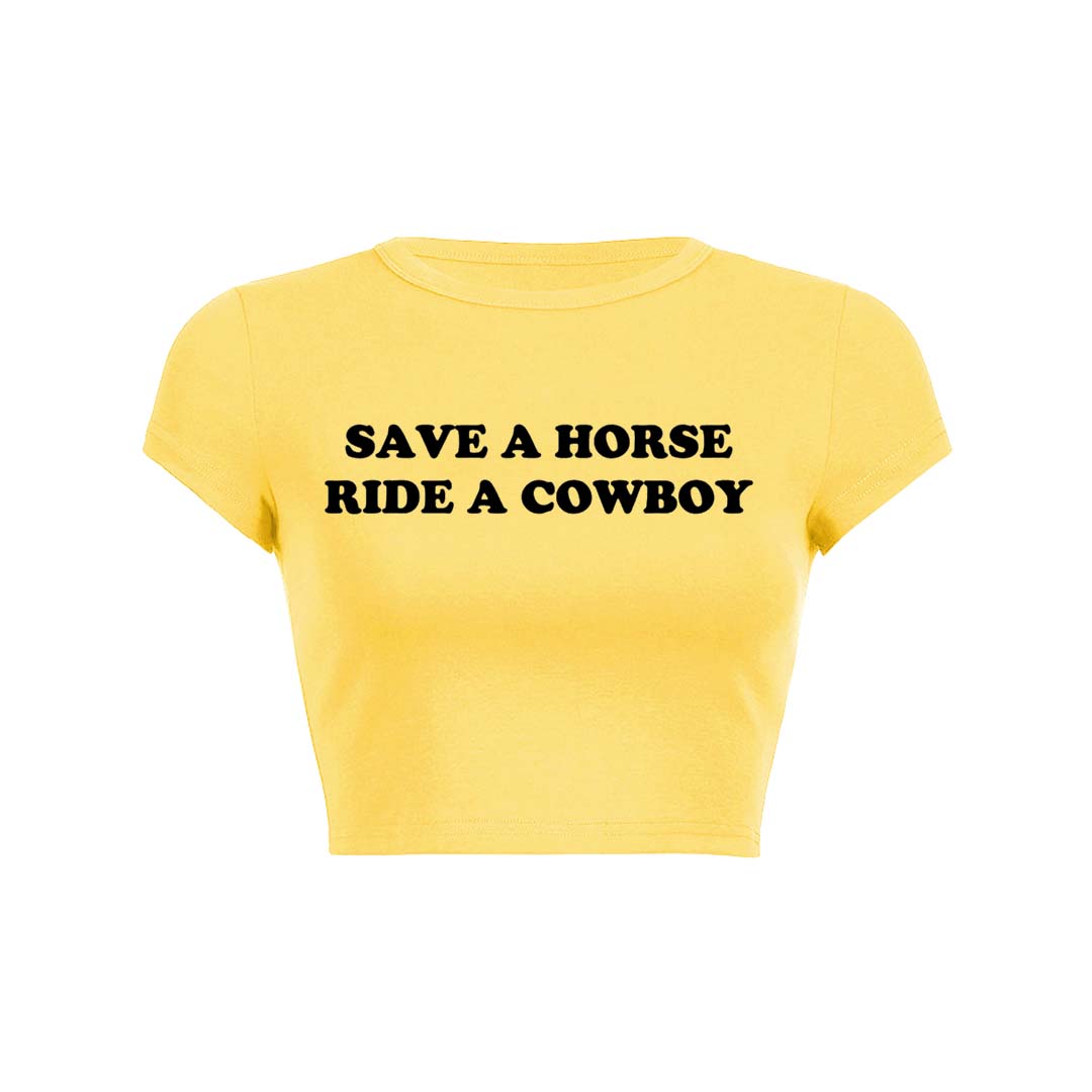 Save A Horse Y2K Baby Tee Crop Top