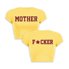 Motherfxcker Two Sides Y2K Baby Tee Crop Top