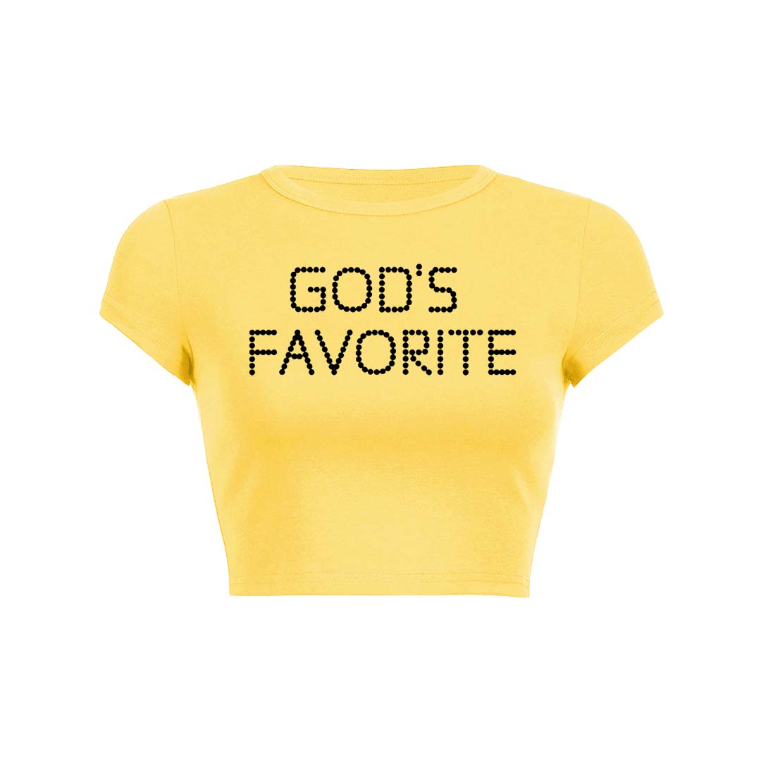 Gods Favorite Y2K Baby Tee Crop Top