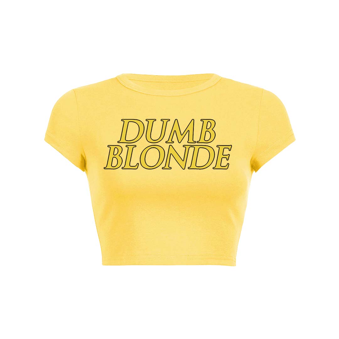 Dumb Blonde Y2K Baby Tee Crop Top