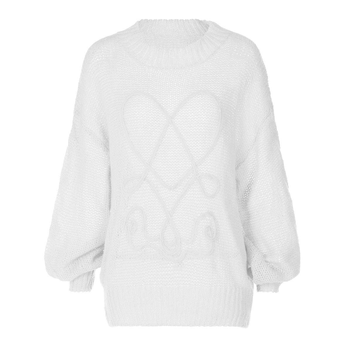 Long sleeve crewneck knitted top
