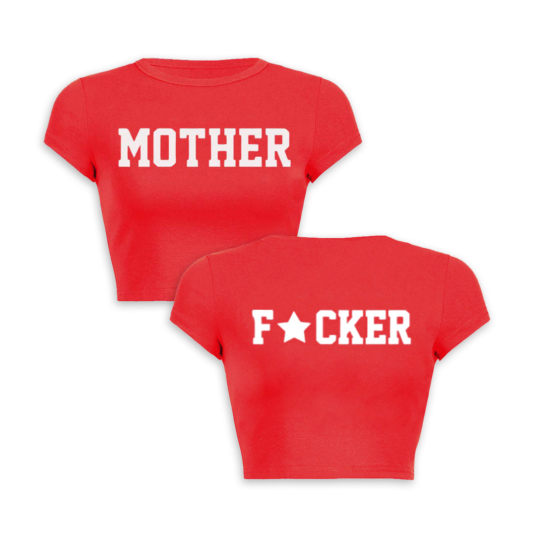 Motherfxcker Two Sides Y2K Baby Tee Crop Top