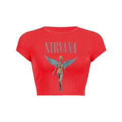 Nirxxxxa Angle Print Round Neck T Shirt