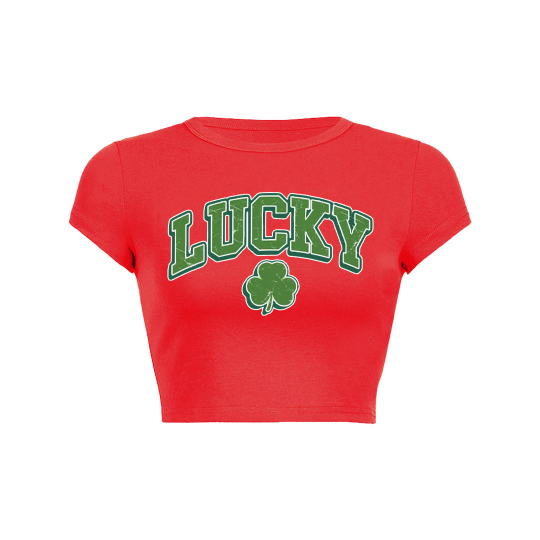 Lucky Baby Tee Cute Shamrock Baby Tee