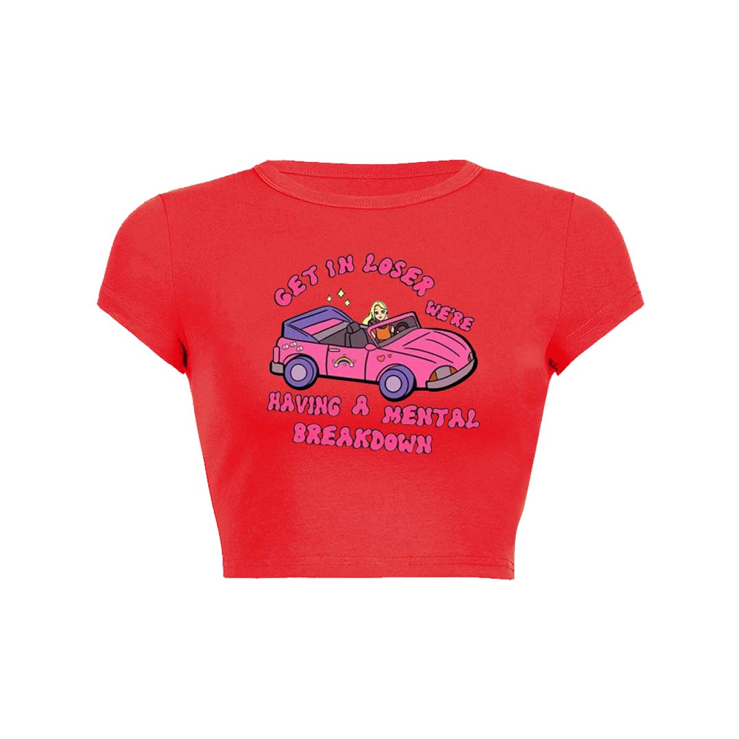 Get In Y2K Baby Tee Crop Top