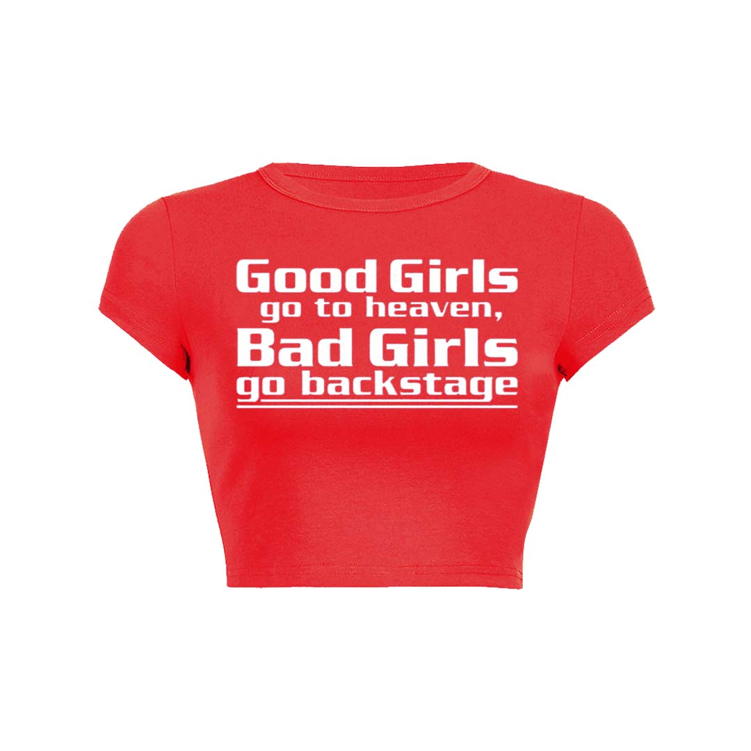 Good Girls Go To Heaven Y2K Baby Tee Crop Top