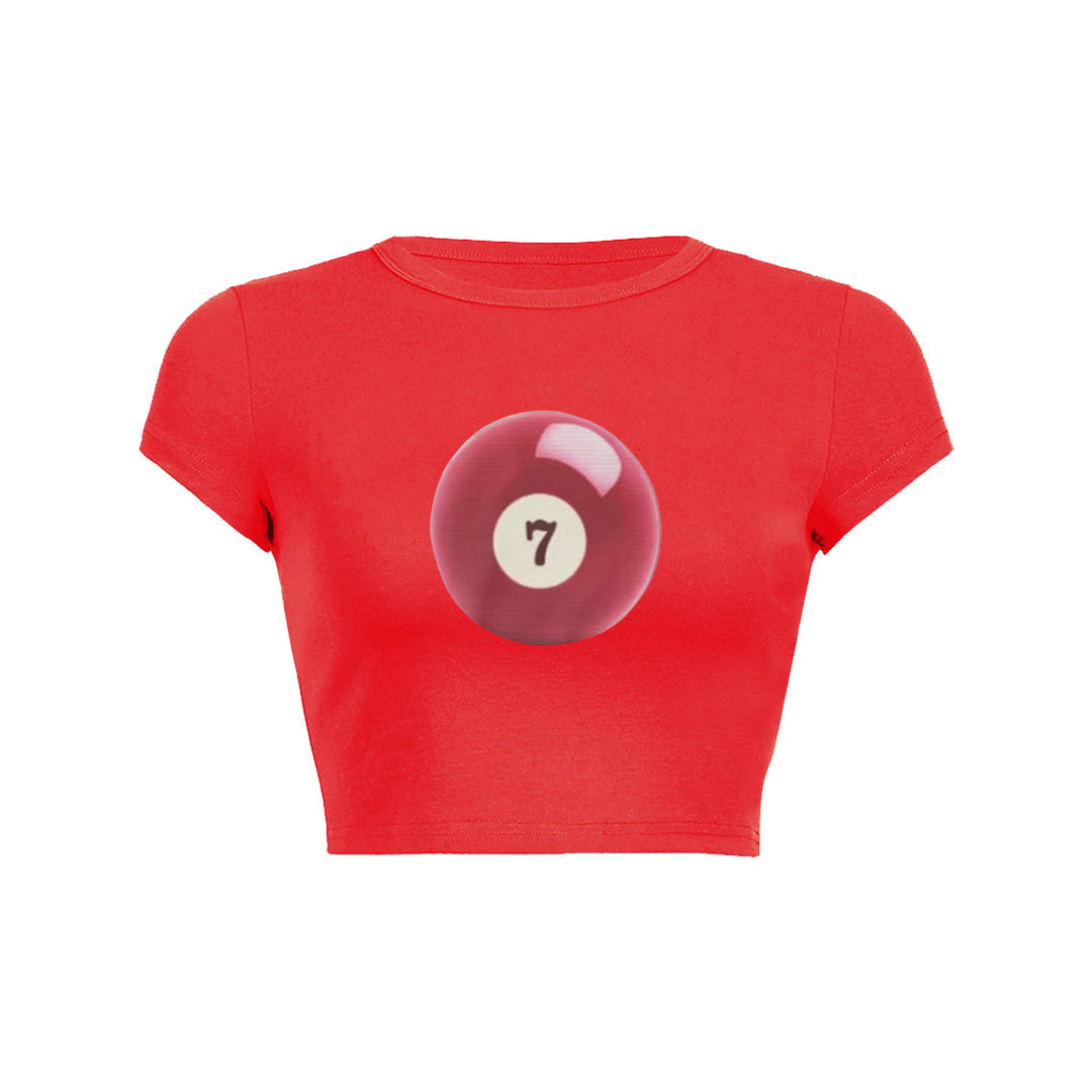 Lucky 7 Ball Graphic Baby Tee
