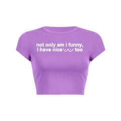I Have Nice Dots Too Y2K Baby Tee Crop Top