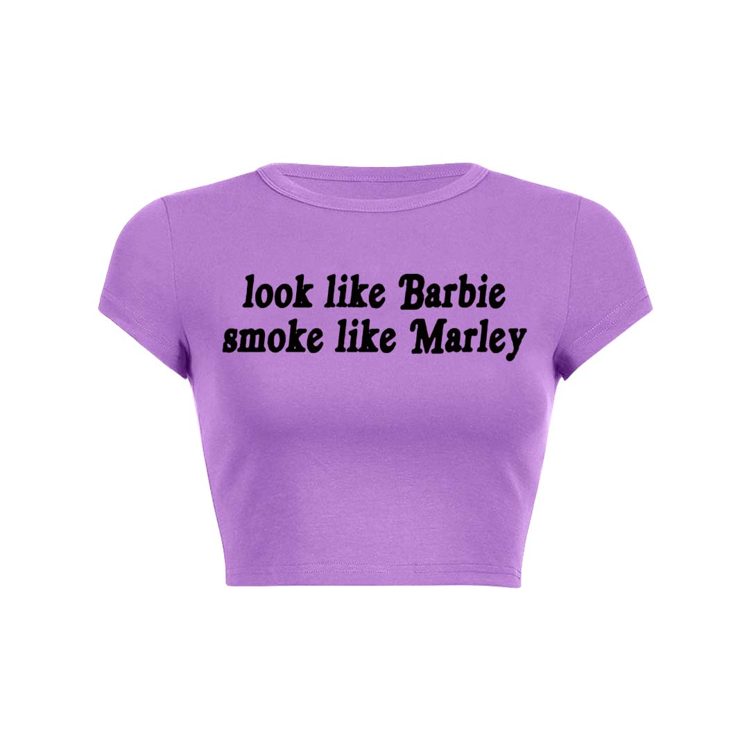 Smoke Like Marley Y2K Baby Tee Crop Top
