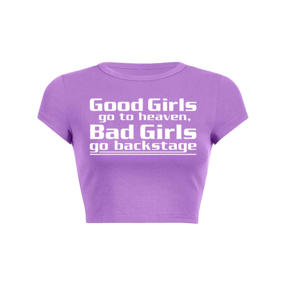 Good Girls Go To Heaven Y2K Baby Tee Crop Top