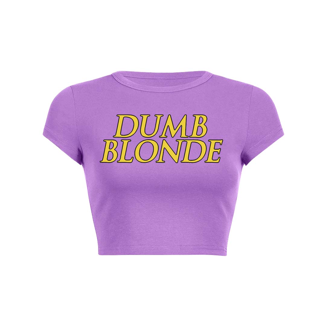 Dumb Blonde Y2K Baby Tee Crop Top