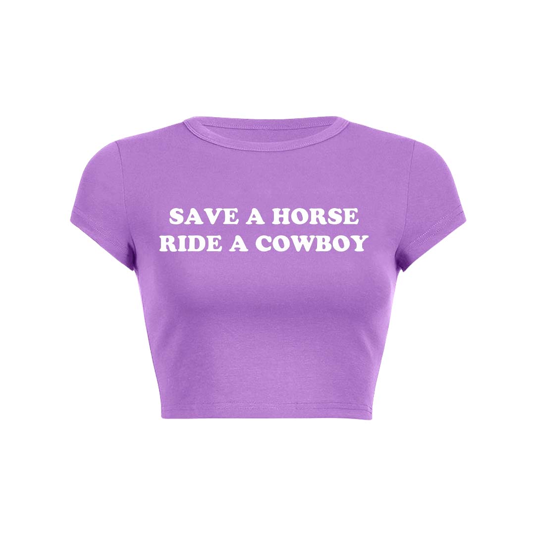 Save A Horse Y2K Baby Tee Crop Top