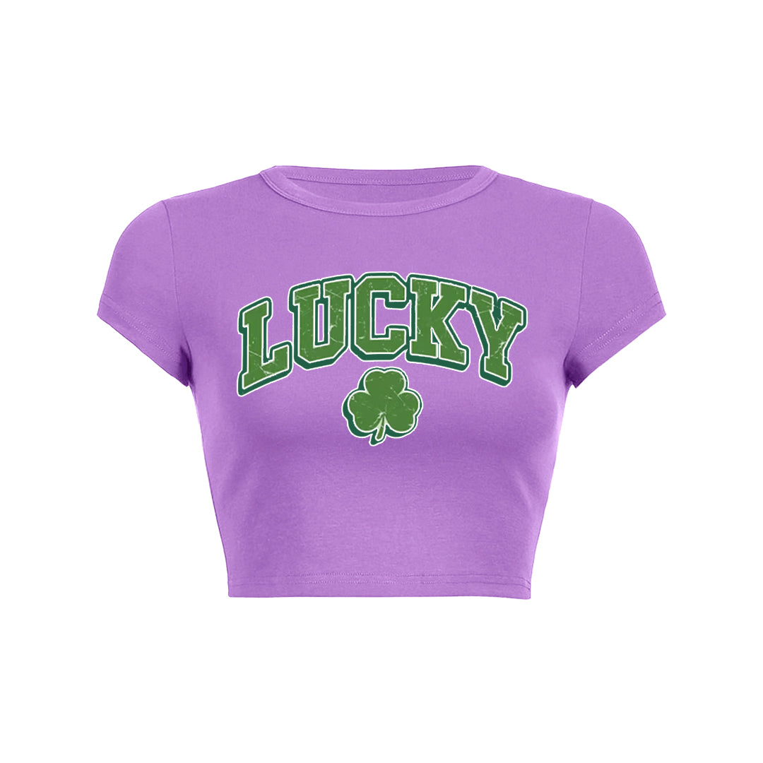 Lucky Baby Tee Cute Shamrock Baby Tee