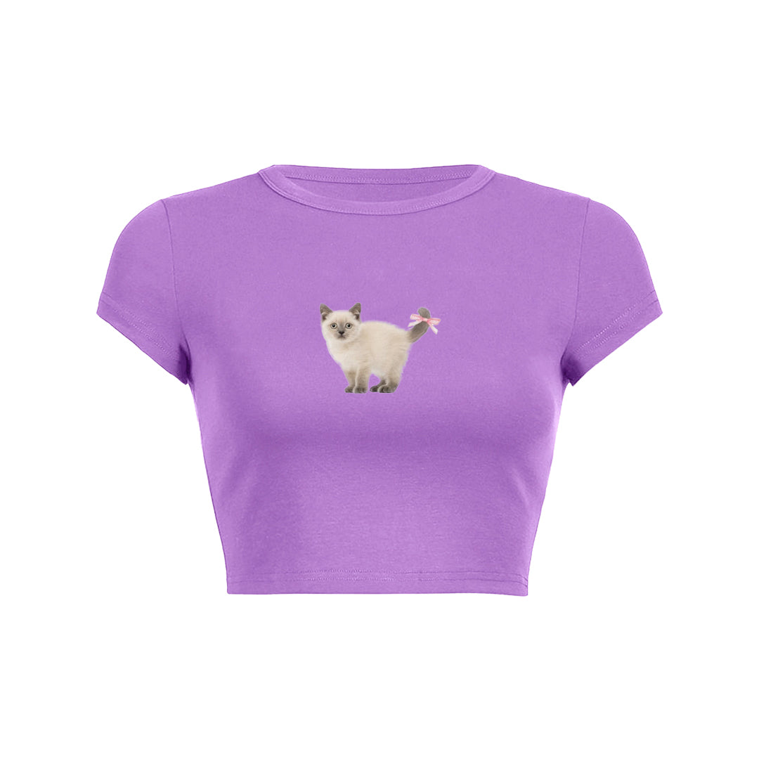 Kitten baby tee 90s 2000s y2k fashion