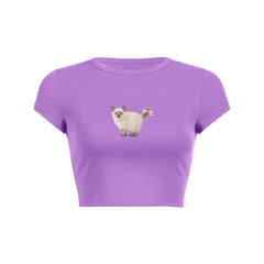 Kitten baby tee 90s 2000s y2k fashion