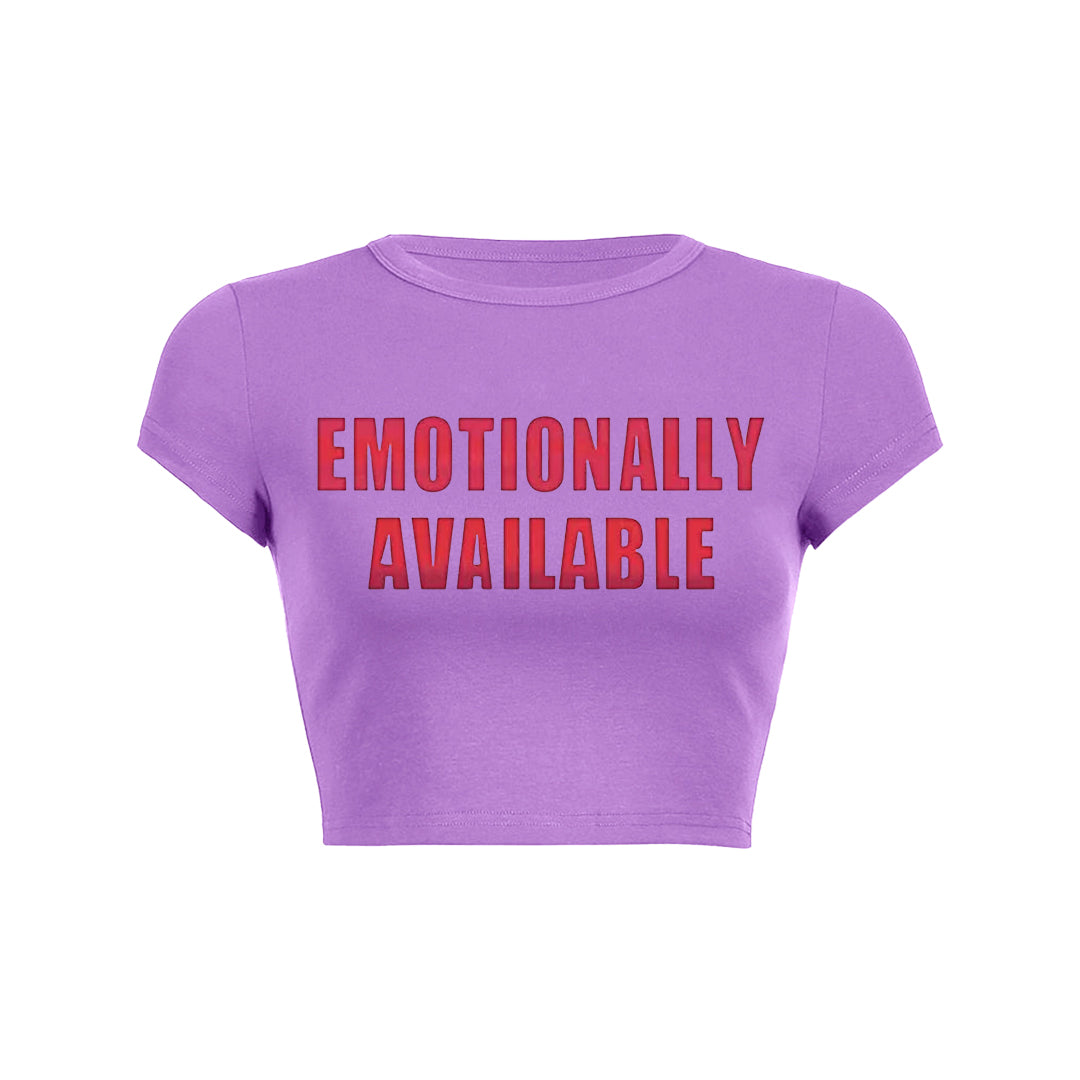 Emotionally Available Y2K Baby Tee