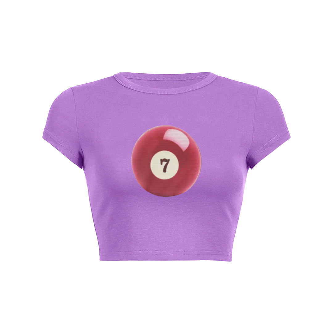 Lucky 7 Ball Graphic Baby Tee