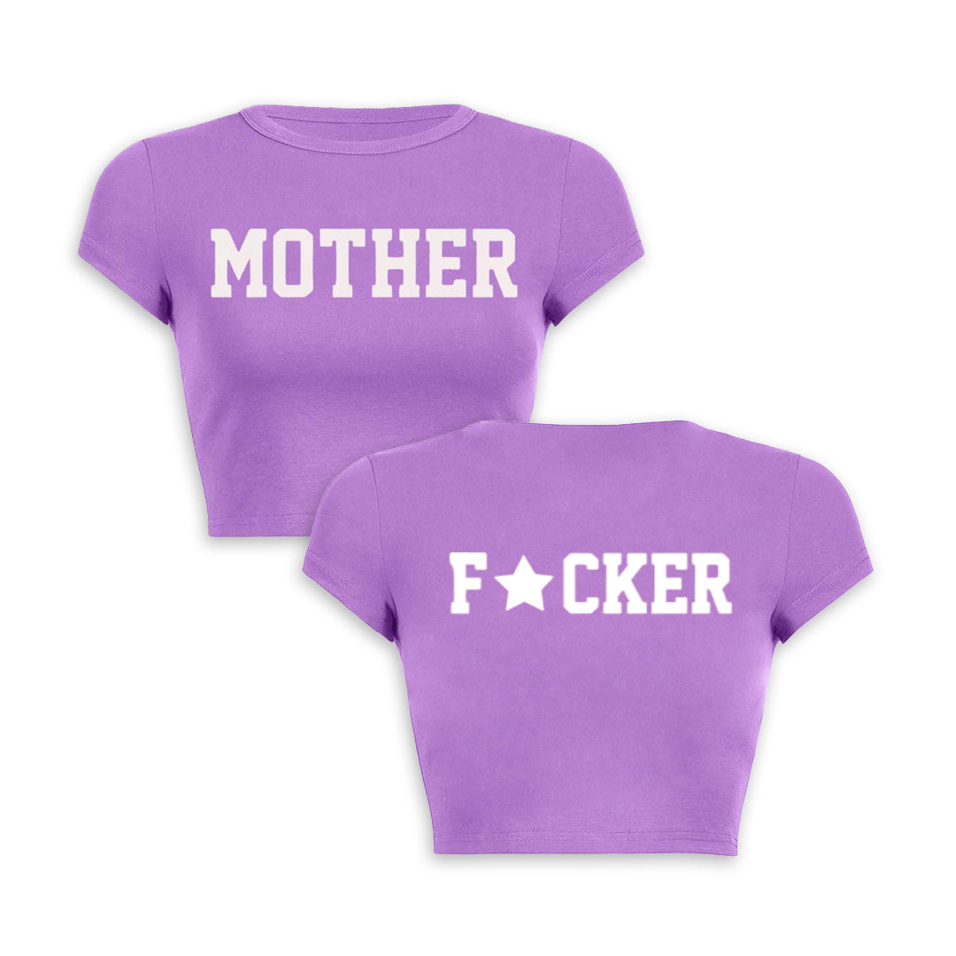 Motherfxcker Two Sides Y2K Baby Tee Crop Top