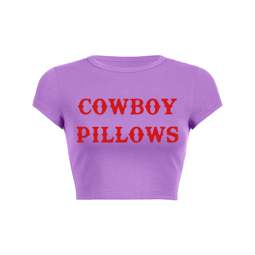 Cowboy Pillows Y2K Crop Top Tee Shirt