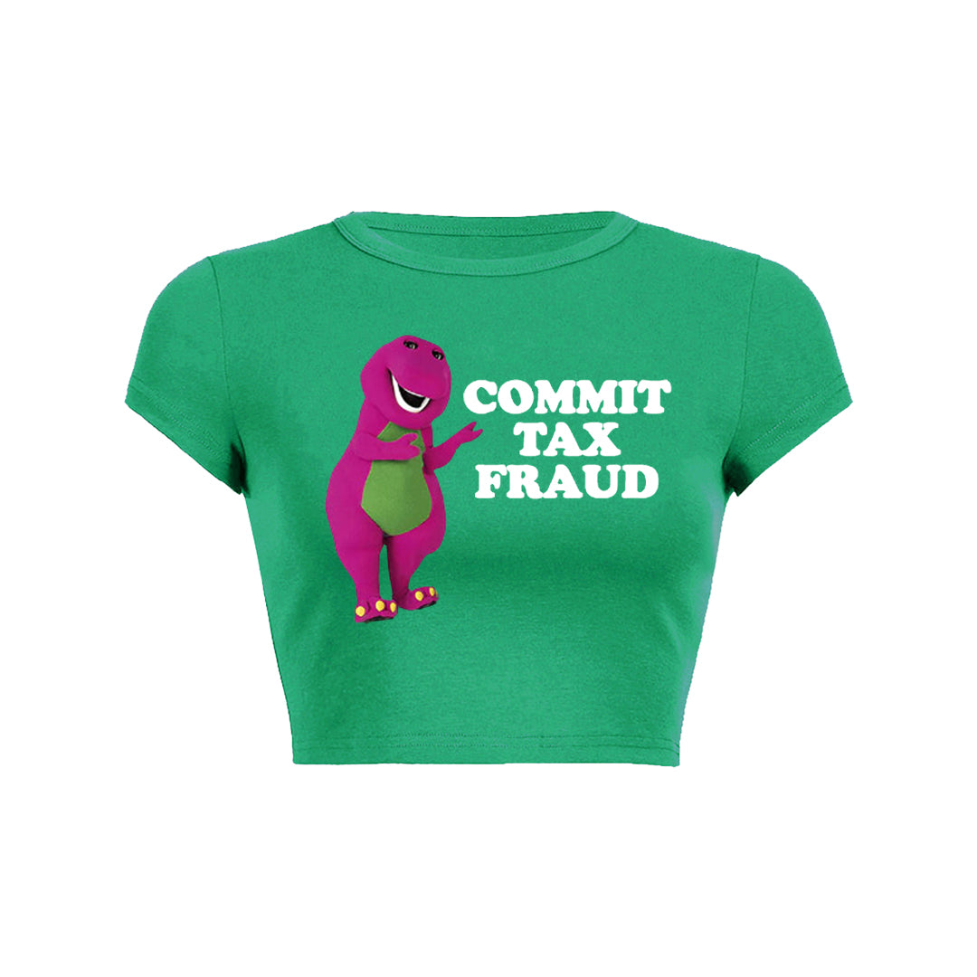 Commit Tax Fraud Y2K Baby Tee