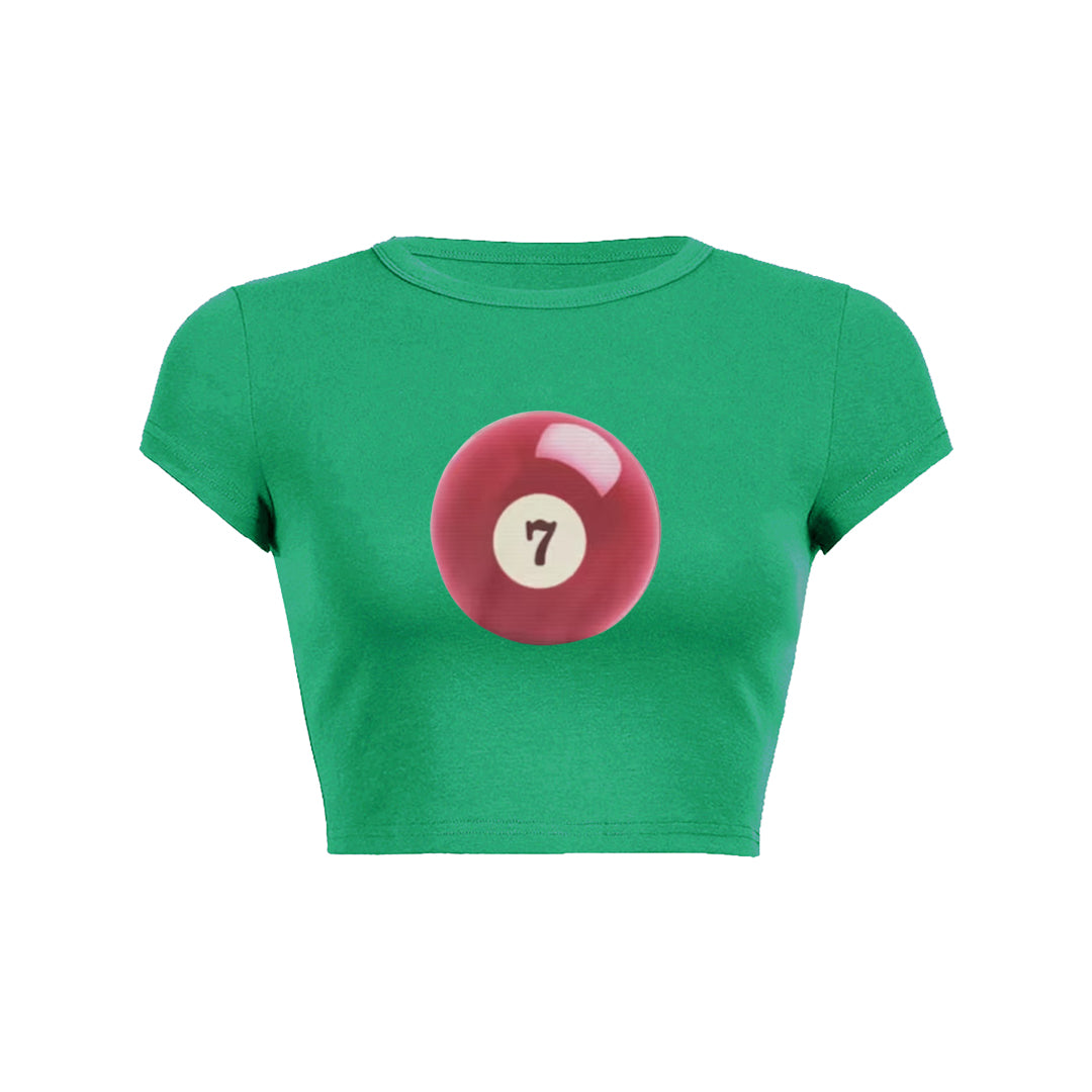 Lucky 7 Ball Graphic Baby Tee