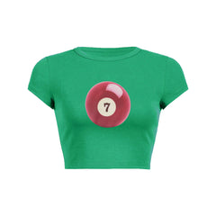 Lucky 7 Ball Graphic Baby Tee