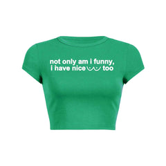 I Have Nice Dots Too Y2K Baby Tee Crop Top