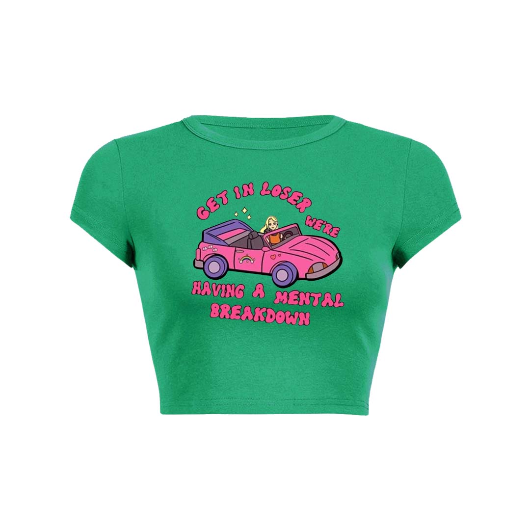 Get In Y2K Baby Tee Crop Top