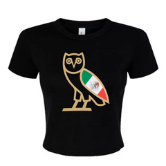 Mexico Owl Emblem Crop Top