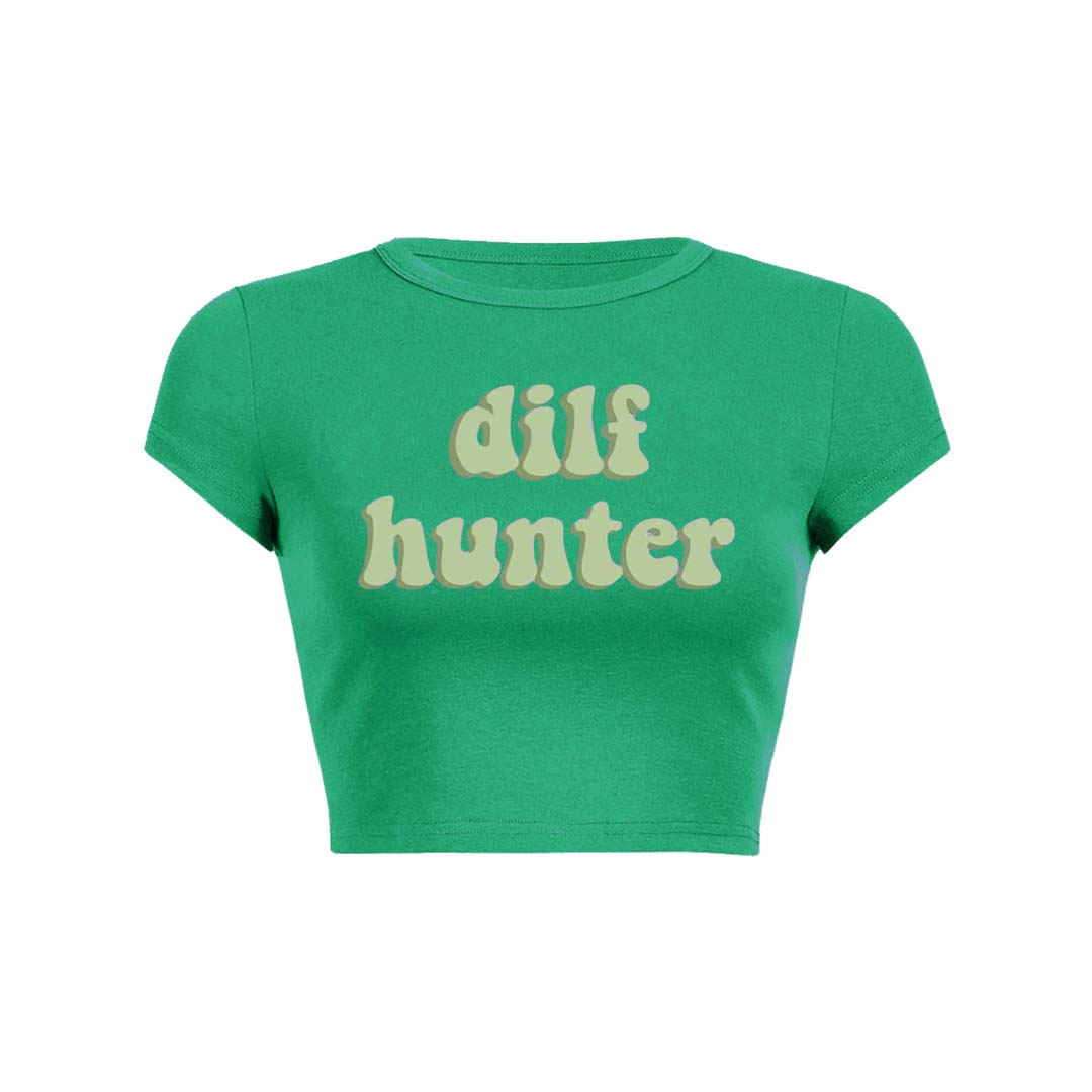 Green Hunter Y2K Baby Tee Crop Top