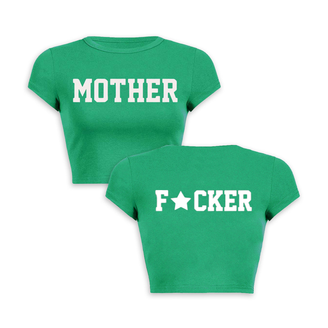 Motherfxcker Two Sides Y2K Baby Tee Crop Top