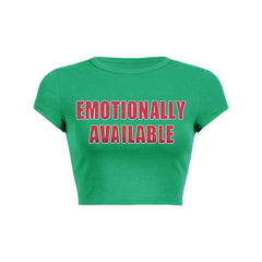 Emotionally Available Y2K Baby Tee