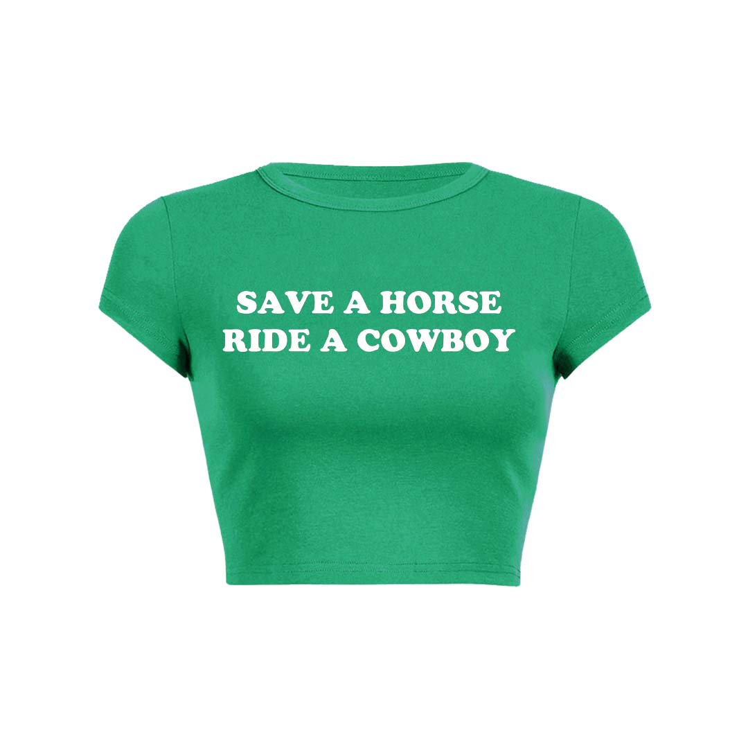 Save A Horse Y2K Baby Tee Crop Top