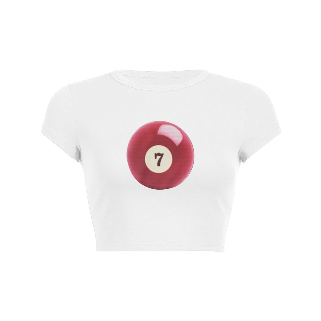 Lucky 7 Ball Graphic Baby Tee