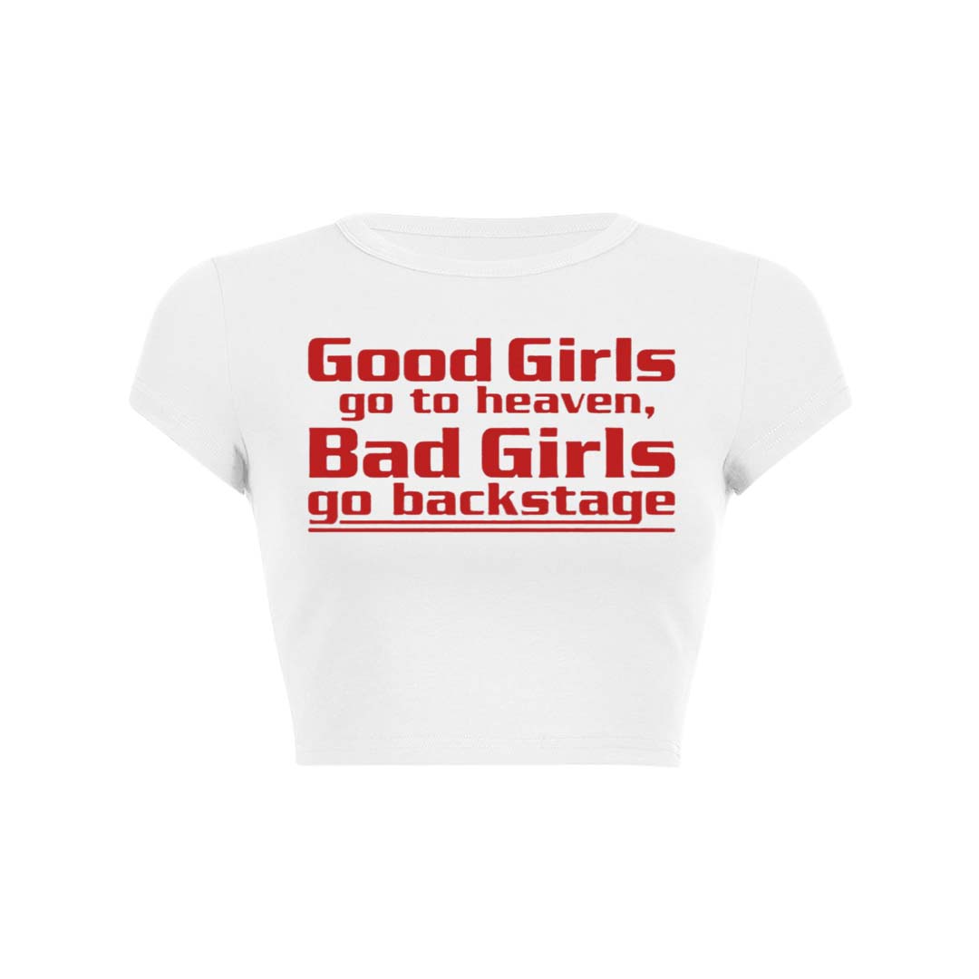 Good Girls Go To Heaven Y2K Baby Tee Crop Top