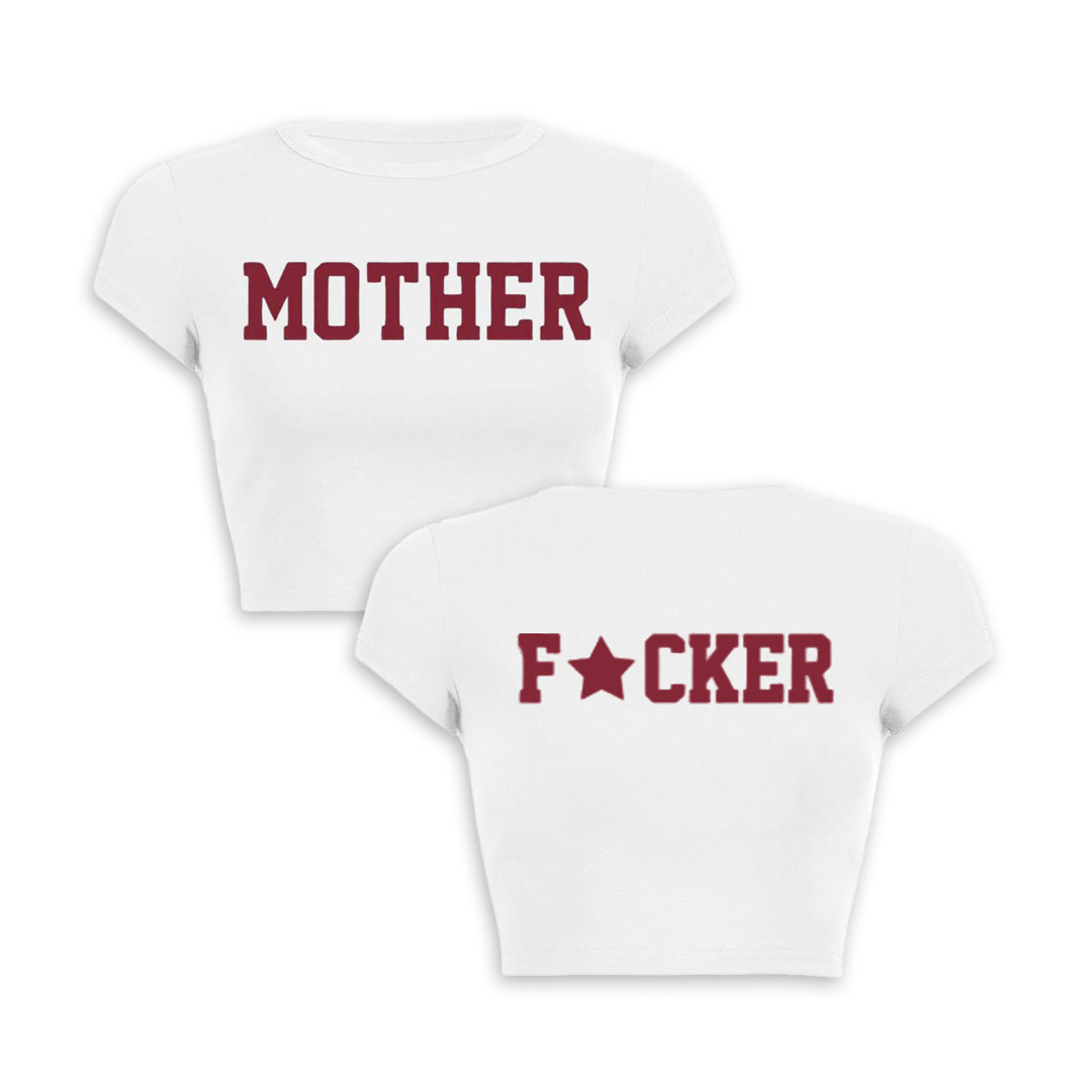 Motherfxcker Two Sides Y2K Baby Tee Crop Top