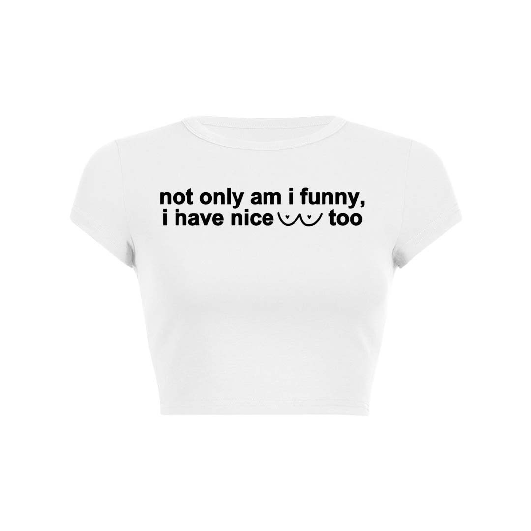 I Have Nice Dots Too Y2K Baby Tee Crop Top
