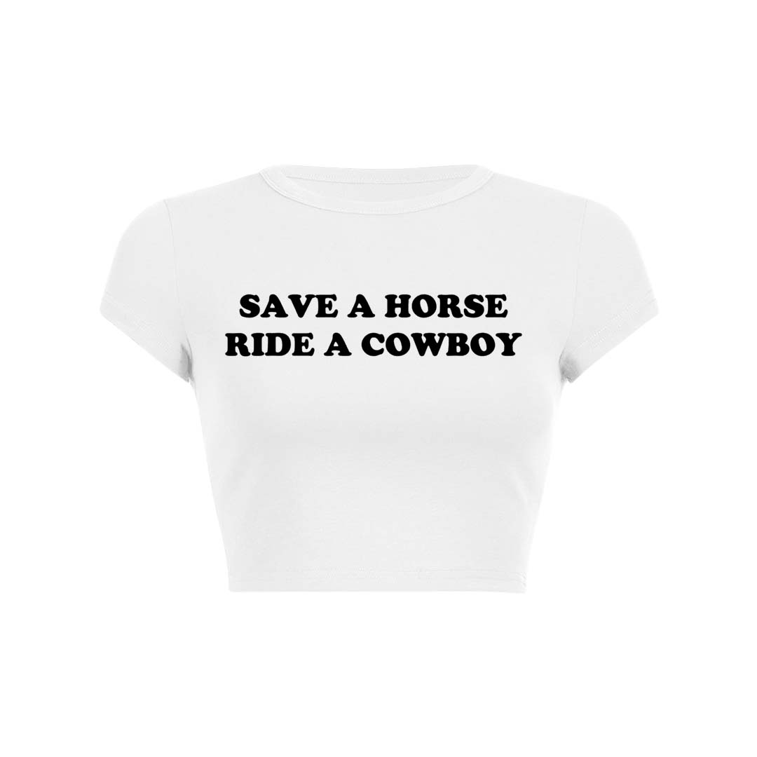 Save A Horse Y2K Baby Tee Crop Top