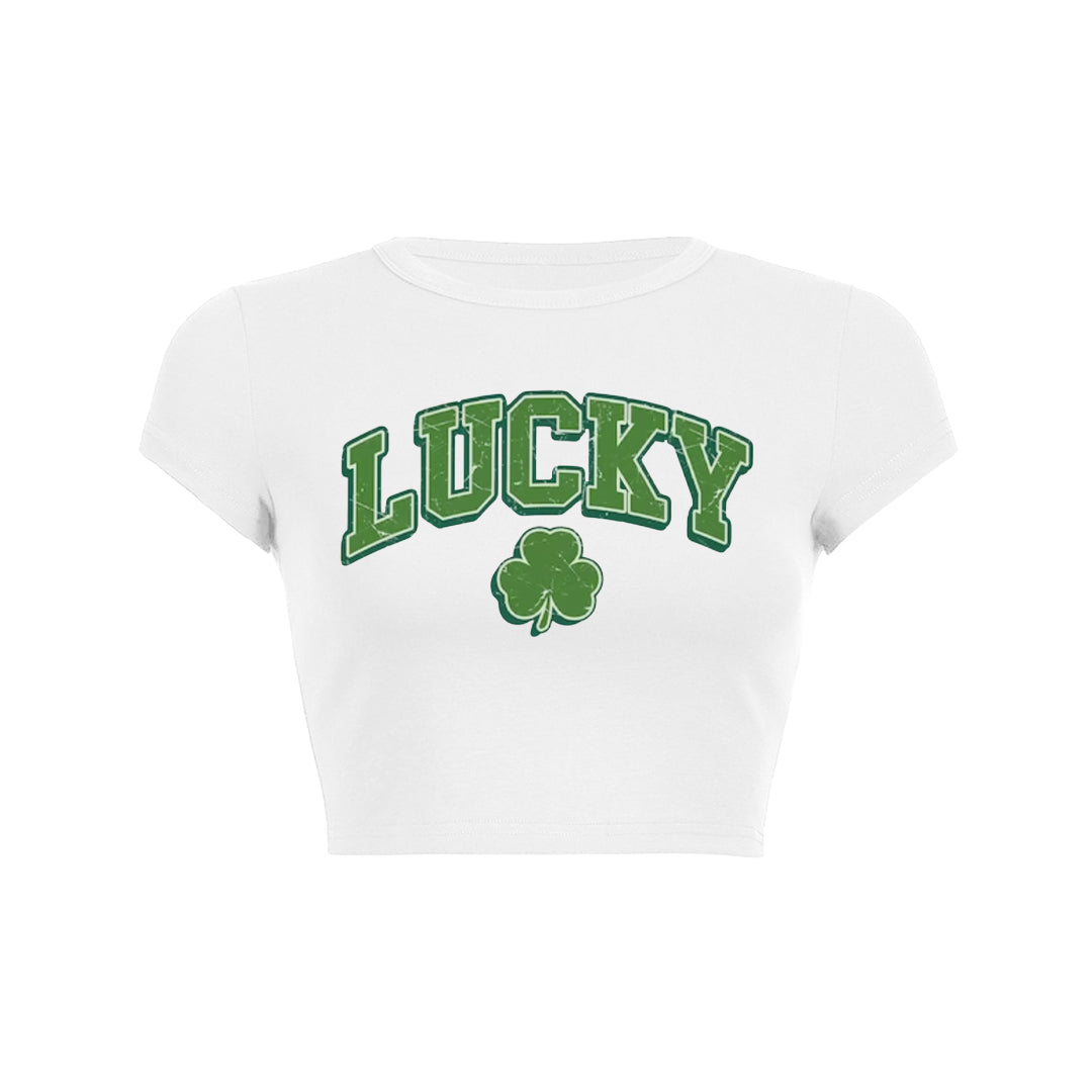 Lucky Baby Tee Cute Shamrock Baby Tee