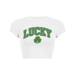 Lucky Baby Tee Cute Shamrock Baby Tee