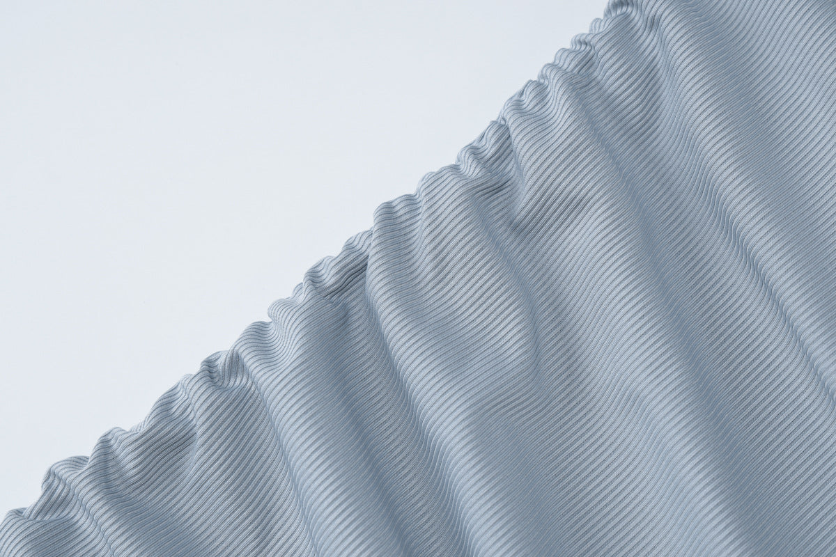 One shoulder ruched ribbed solid maxi dress